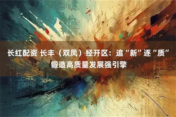 长红配资 长丰（双凤）经开区：追“新”逐“质” 锻造高质量发展强引擎