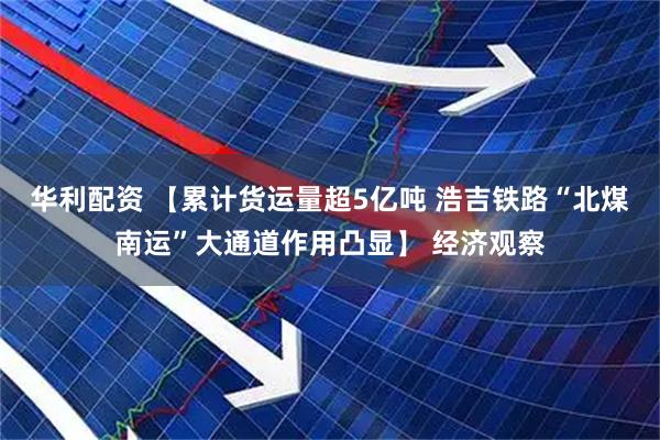 华利配资 【累计货运量超5亿吨 浩吉铁路“北煤南运”大通道作用凸显】 经济观察