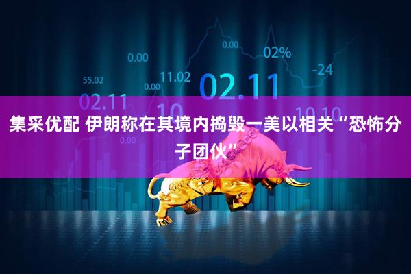 集采优配 伊朗称在其境内捣毁一美以相关“恐怖分子团伙”